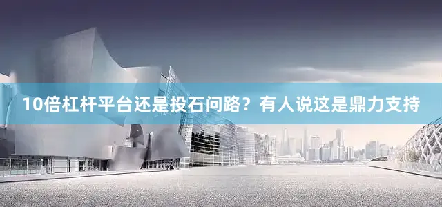 10倍杠杆平台还是投石问路？有人说这是鼎力支持